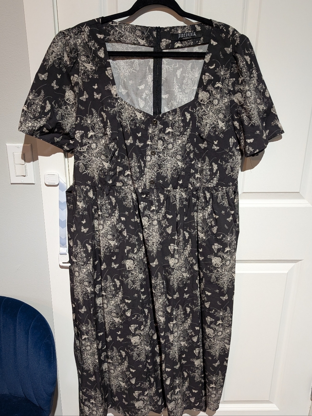 disturbia butterfly midi dress sz 14